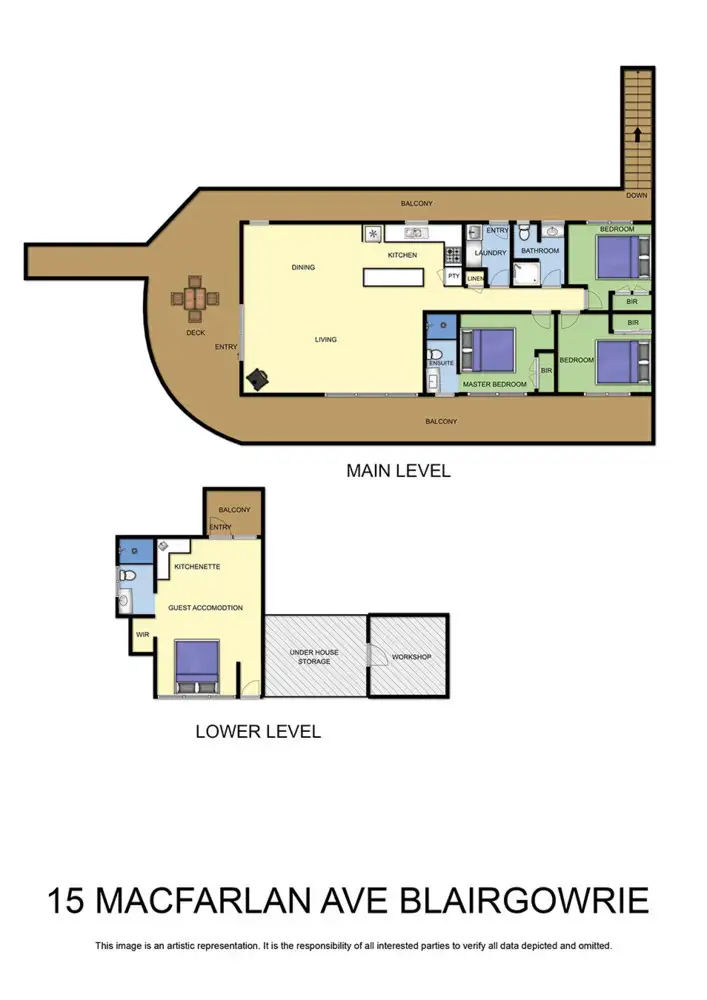 Floorplan of Homely house listing, 15 Macfarlan Avenue, Blairgowrie VIC 3942