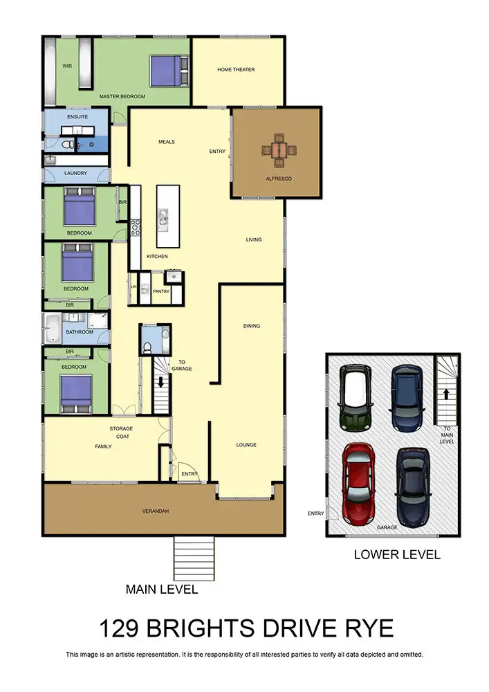 Floorplan of Homely house listing, 129 Brights Drive, Rye VIC 3941