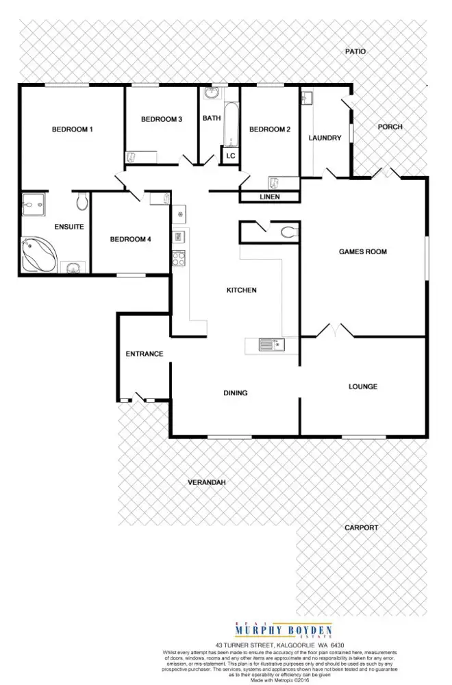 Floorplan of Homely house listing, 43 Turner Street, Kalgoorlie WA 6430