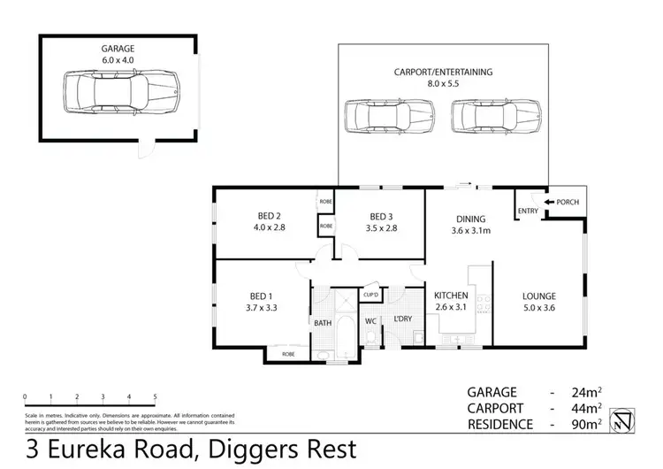 Floorplan of Homely house listing, 3 Eureka Road, Diggers Rest VIC 3427
