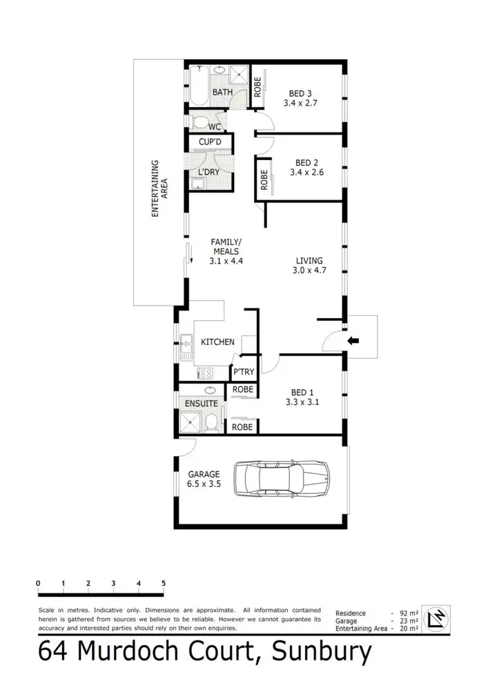 Floorplan of Homely house listing, 64 Murdoch Court, Sunbury VIC 3429
