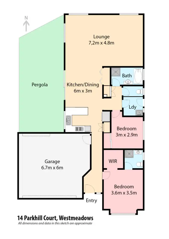 Floorplan of Homely house listing, 14 Parkhill Court, Westmeadows VIC 3049