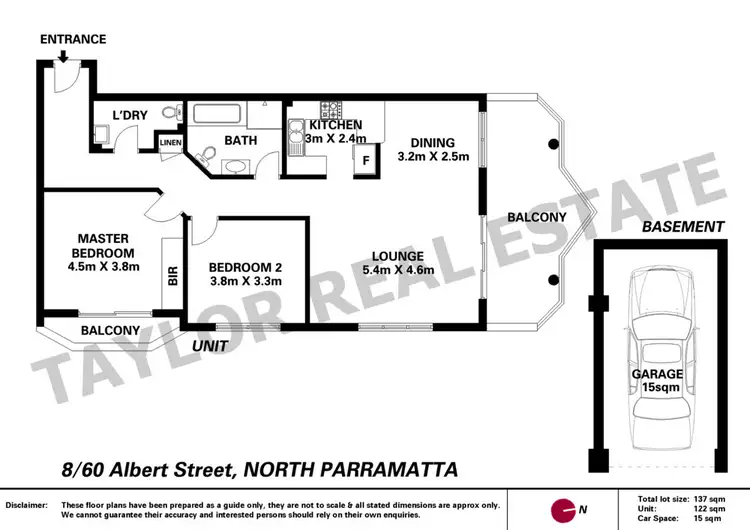 Floorplan of Homely unit listing, 8/60 Albert Street, North Parramatta NSW 2151