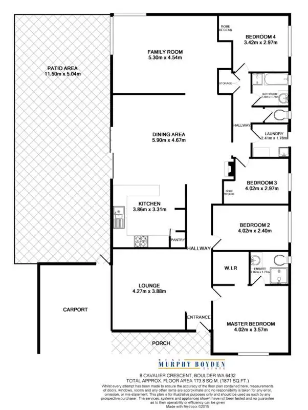 Floorplan of Homely house listing, 8 Cavalier Crescent Boulder, Kalgoorlie WA 6430