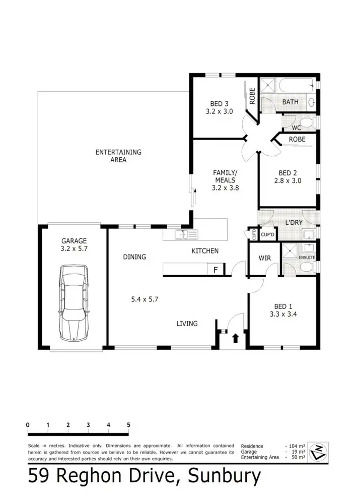 Floorplan of Homely house listing, 59 Reghon Drive, Sunbury VIC 3429