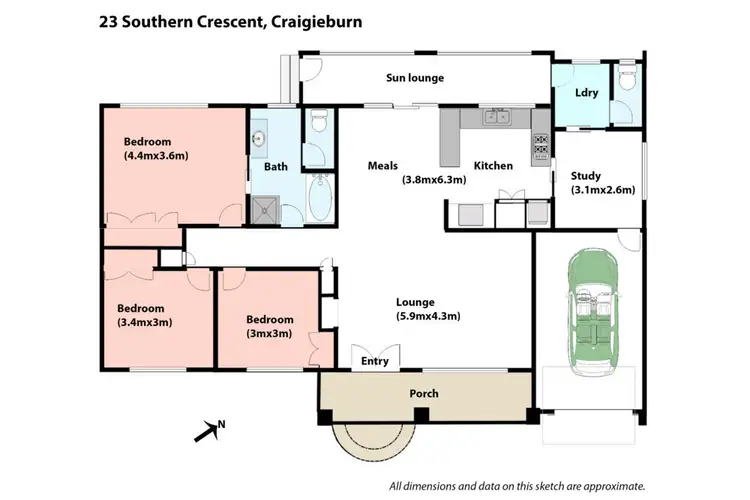 Floorplan of Homely house listing, 23 Southern Crescent, Craigieburn VIC 3064