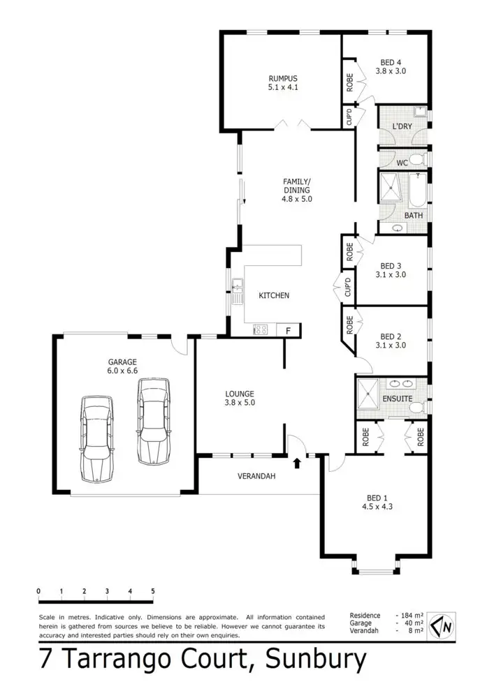 Floorplan of Homely house listing, 7 Tarrango Court, Sunbury VIC 3429