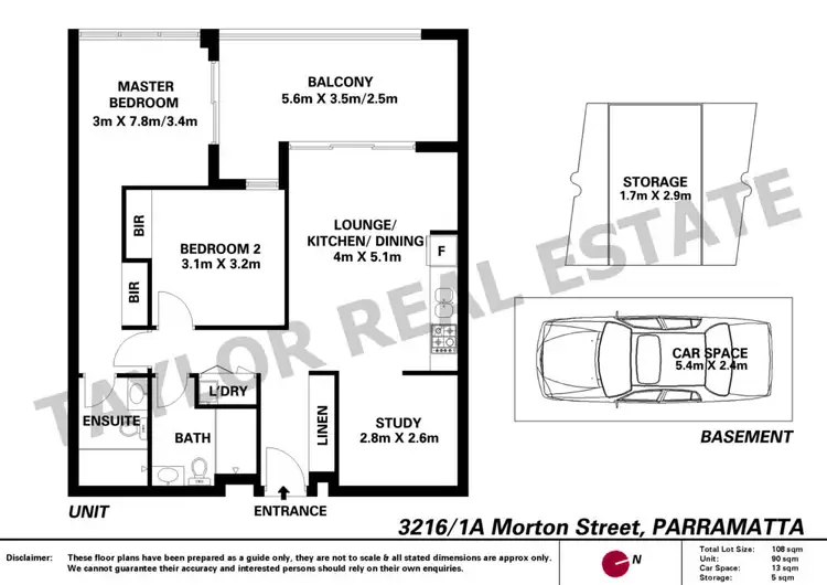 Floorplan of Homely unit listing, 3216/1A Morton Street, Parramatta NSW 2150