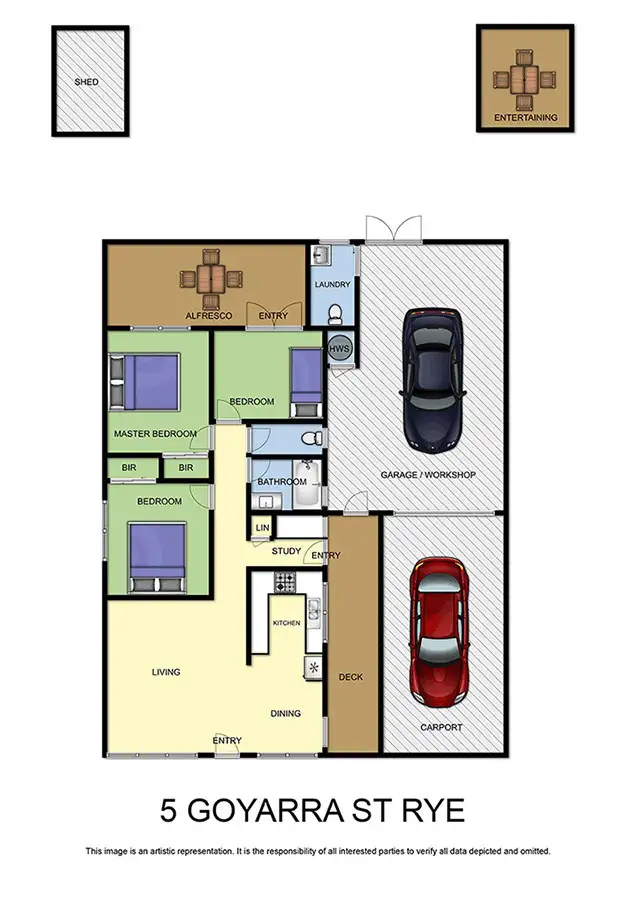 Floorplan of Homely house listing, 5 Goyarra Street, Rye VIC 3941