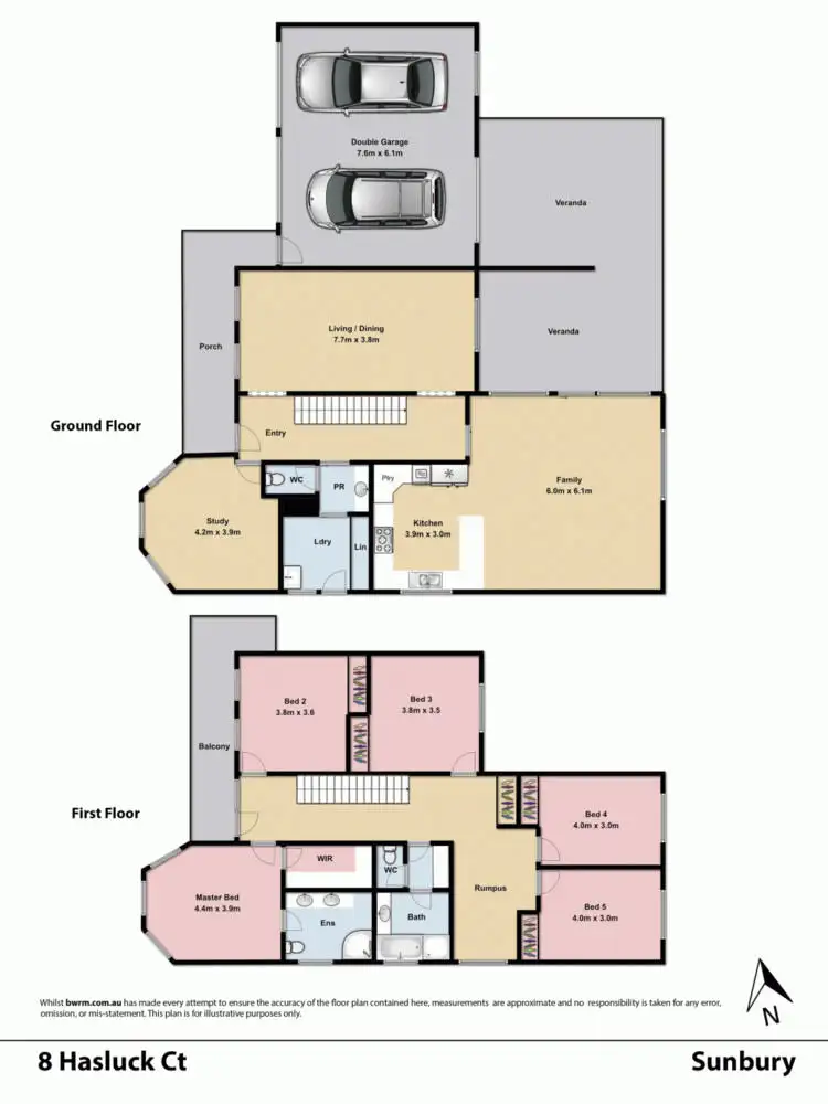 Floorplan of Homely house listing, 8 Hasluck Court, Sunbury VIC 3429
