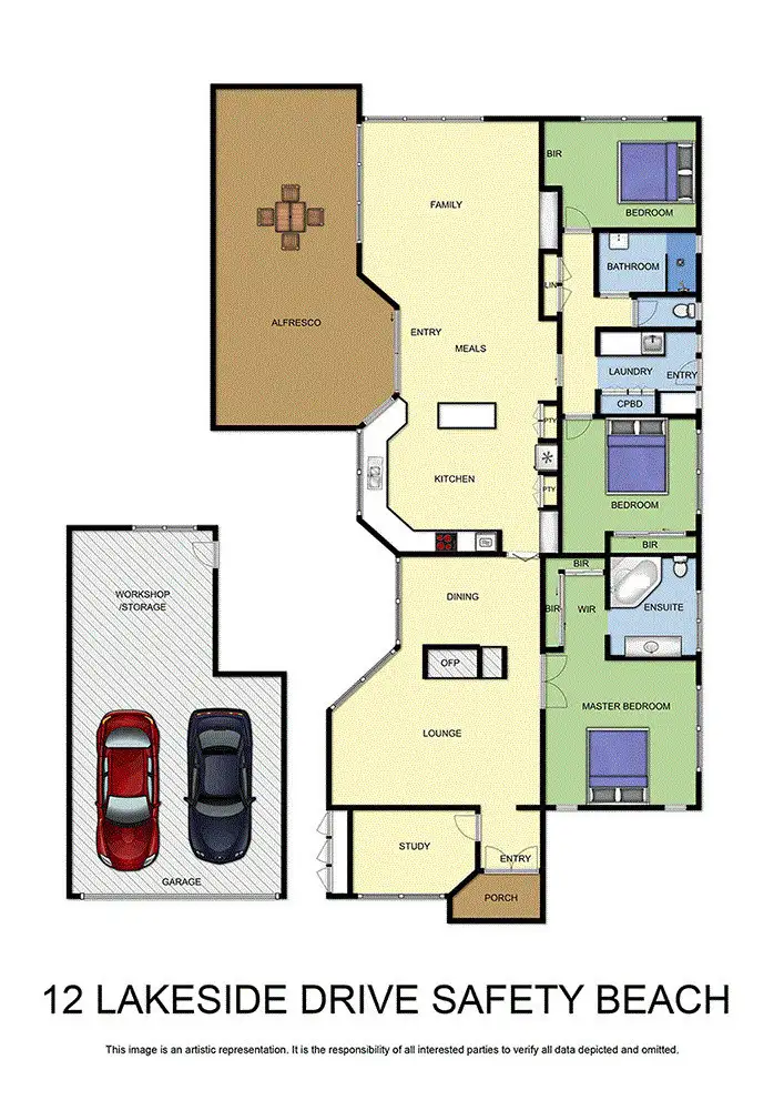 Floorplan of Homely house listing, 12 Lakeview Drive, Safety Beach VIC 3936