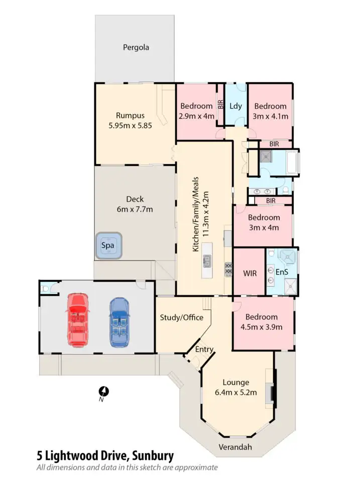 Floorplan of Homely house listing, 5 Lightwood Drive, Sunbury VIC 3429