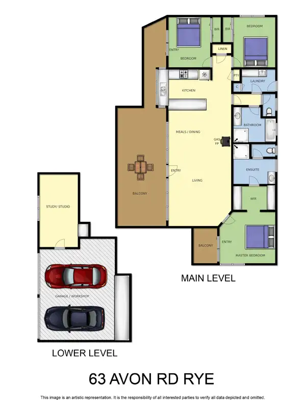 Floorplan of Homely house listing, 63 Avon Road, Rye VIC 3941