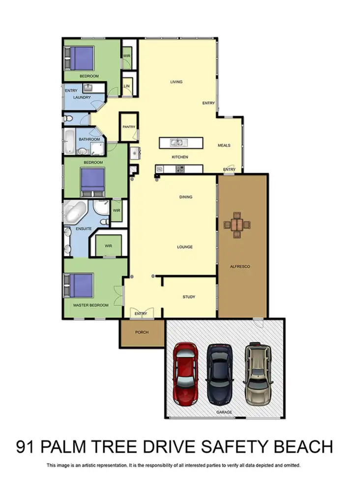 Floorplan of Homely house listing, 91 Palm Tree Drive, Safety Beach VIC 3936