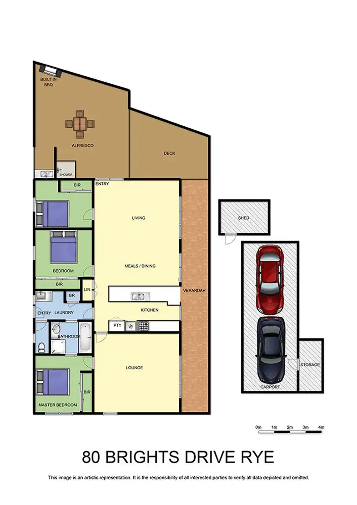 Floorplan of Homely house listing, 80 Brights Drive, Rye VIC 3941