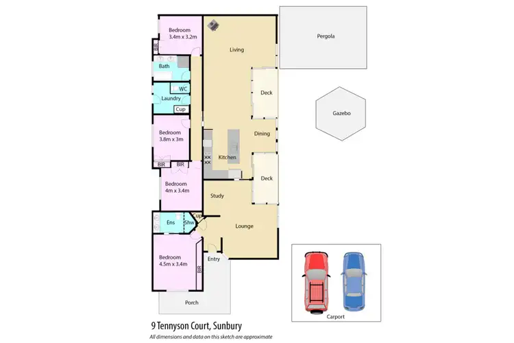 Floorplan of Homely house listing, 9 Tennyson Court, Sunbury VIC 3429