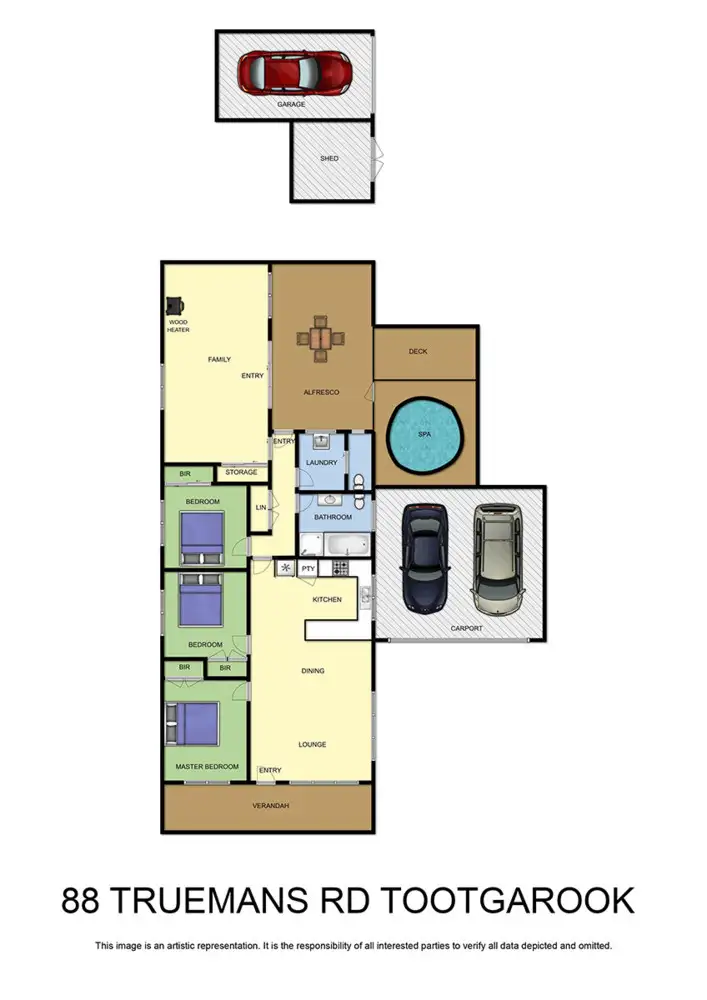 Floorplan of Homely house listing, 88 Truemans Road, Tootgarook VIC 3941