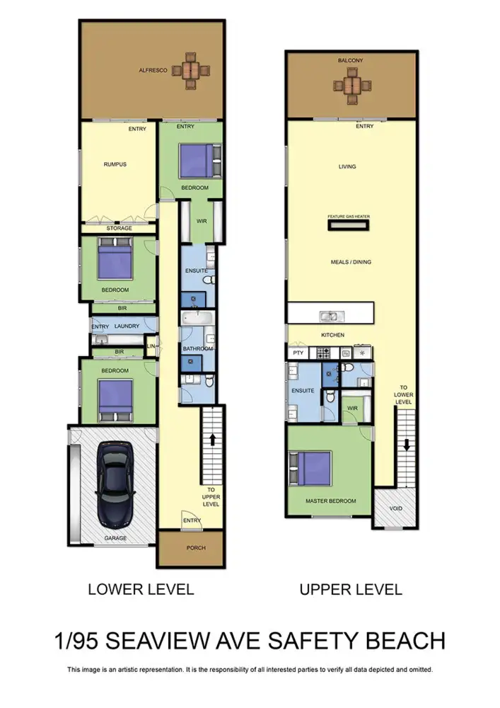 Floorplan of Homely townhouse listing, 1/95 Seaview Avenue, Safety Beach VIC 3936