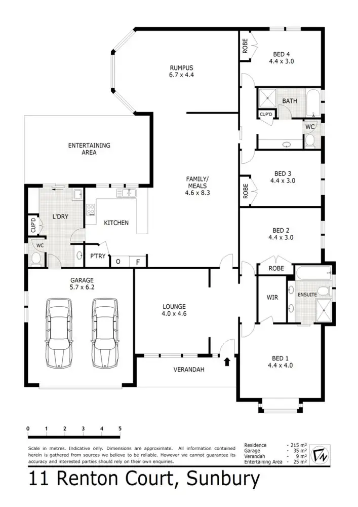 Floorplan of Homely house listing, 11 Renton Court, Sunbury VIC 3429