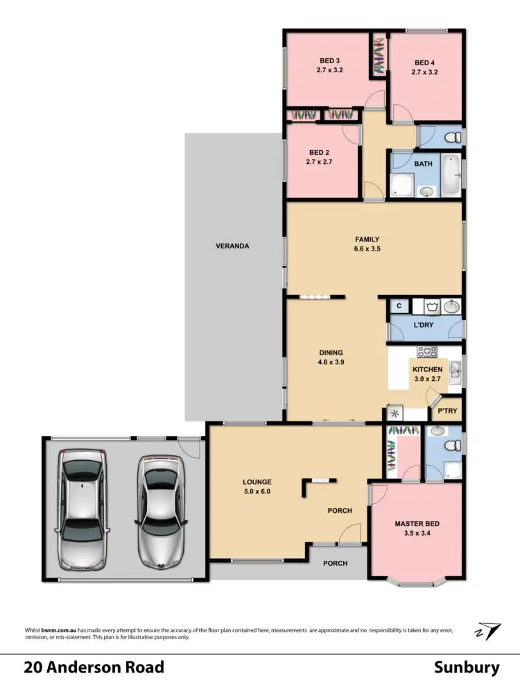 Floorplan of Homely house listing, 20 Anderson Road, Sunbury VIC 3429