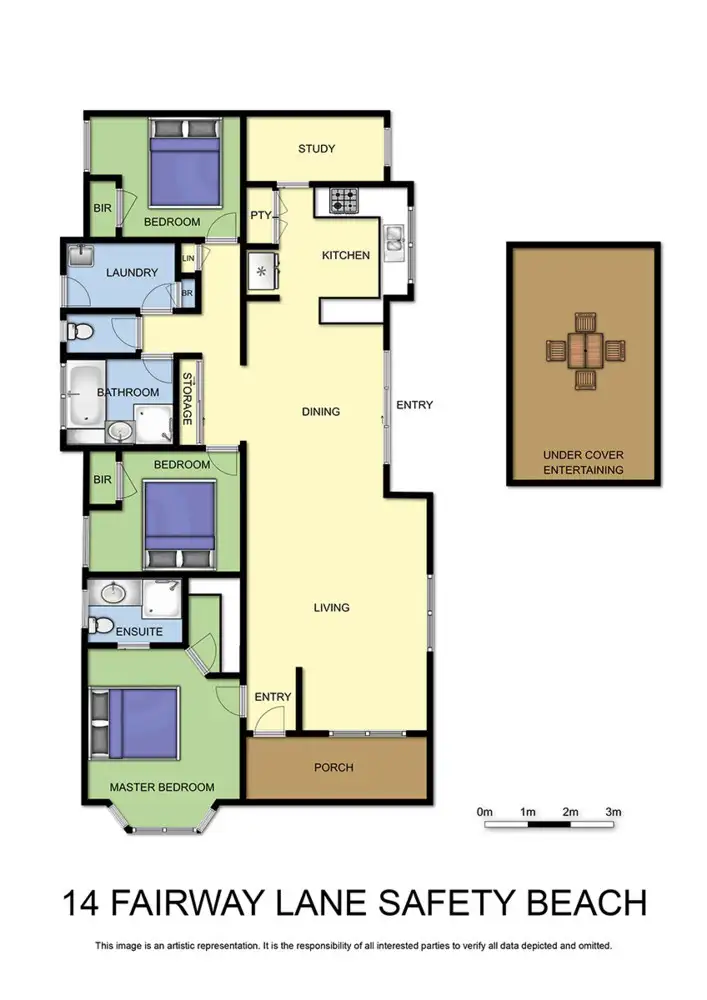 Floorplan of Homely house listing, 14 Fairway Lane, Safety Beach VIC 3936