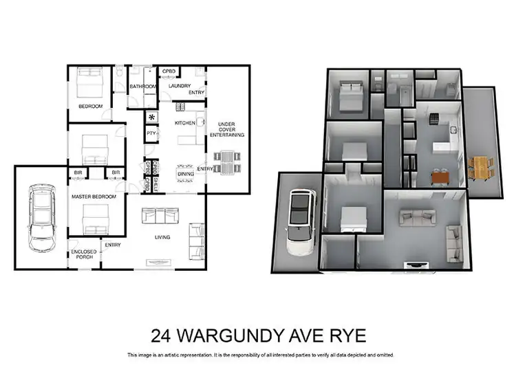 Floorplan of Homely house listing, 24 Wargundy Avenue, Rye VIC 3941