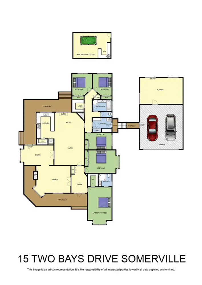 Floorplan of Homely house listing, 15 Two Bays Drive, Somerville VIC 3912