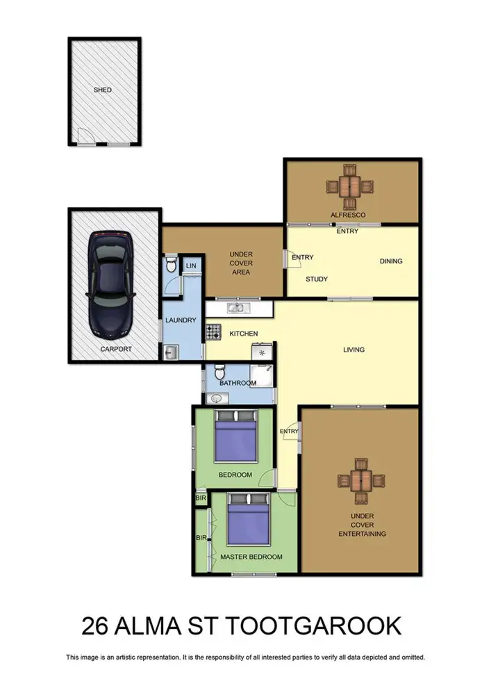 Floorplan of Homely house listing, 26 Alma Street, Tootgarook VIC 3941