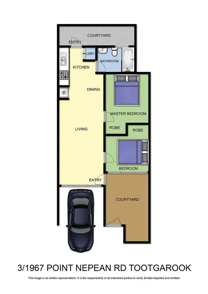 Floorplan of Homely unit listing, 3/1967 Point Nepean Road, Tootgarook VIC 3941