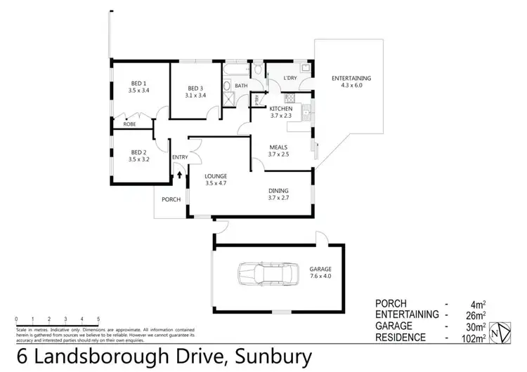 Floorplan of Homely house listing, 6 Landsborough Drive, Sunbury VIC 3429