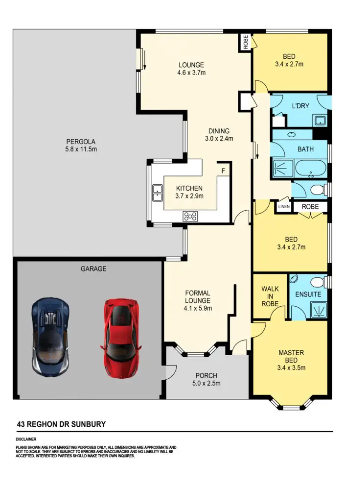 Floorplan of Homely house listing, 43 Reghon Drive, Sunbury VIC 3429