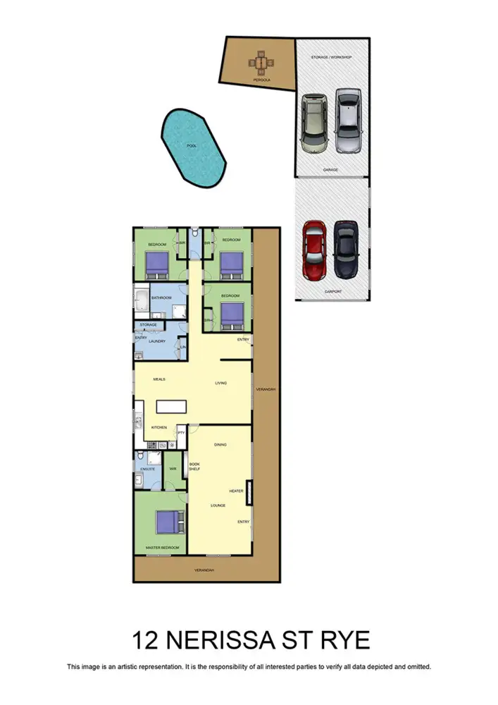 Floorplan of Homely house listing, 12 Nerissa Street, Rye VIC 3941