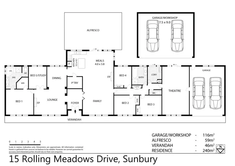 Floorplan of Homely house listing, 15 Rolling Meadows Drive, Sunbury VIC 3429