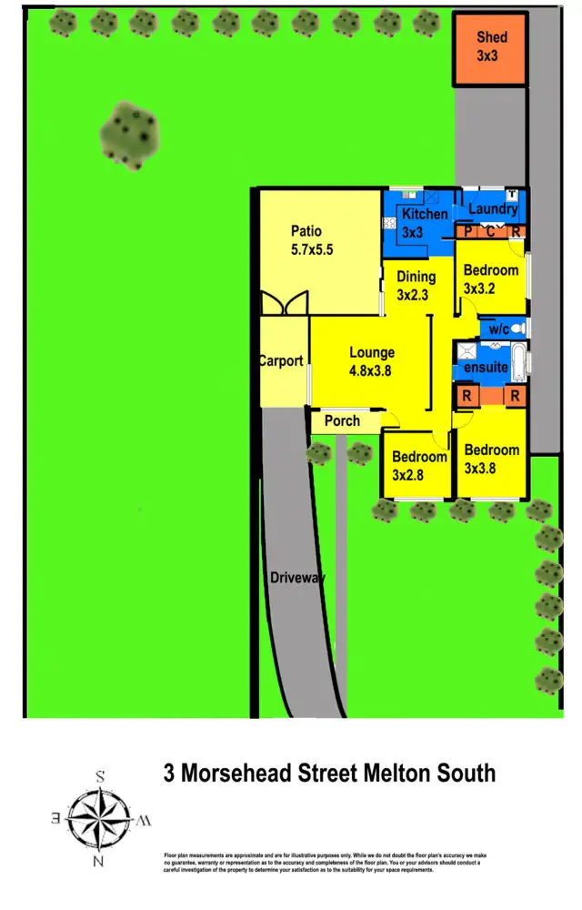 Floorplan of Homely house listing, 3 Morshead Street, Melton South VIC 3338
