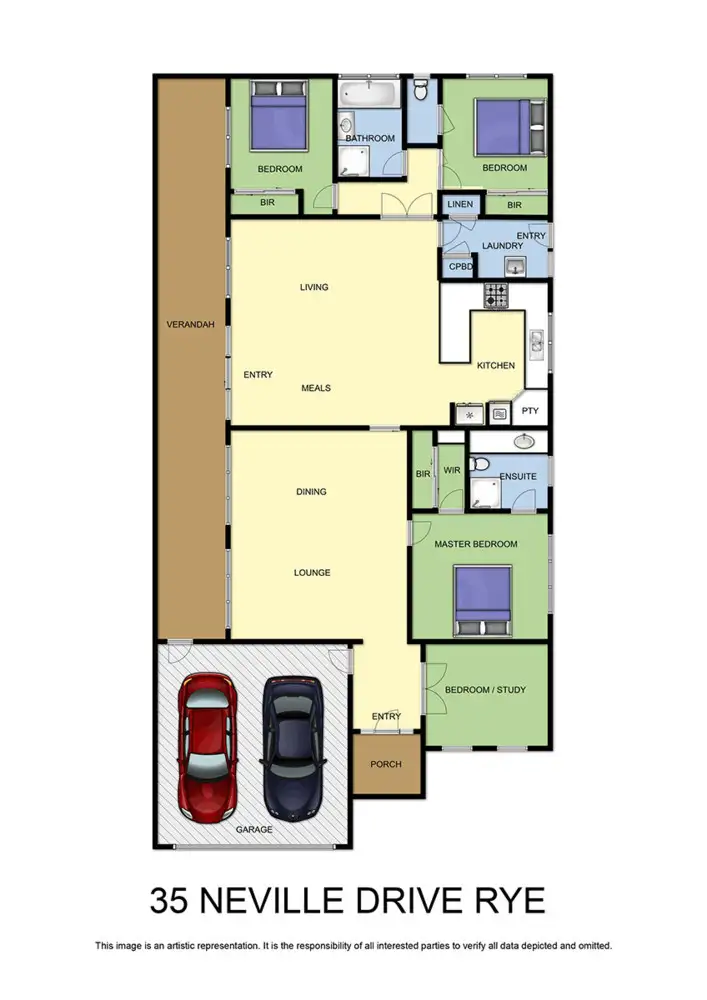 Floorplan of Homely house listing, 35 Neville Drive, Rye VIC 3941