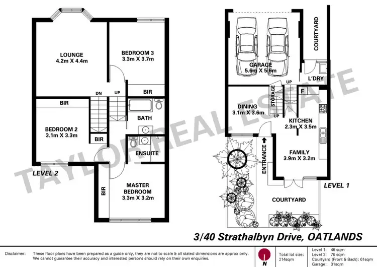 Floorplan of Homely townhouse listing, 3/40 Strathalbyn Drive, Oatlands NSW 2117