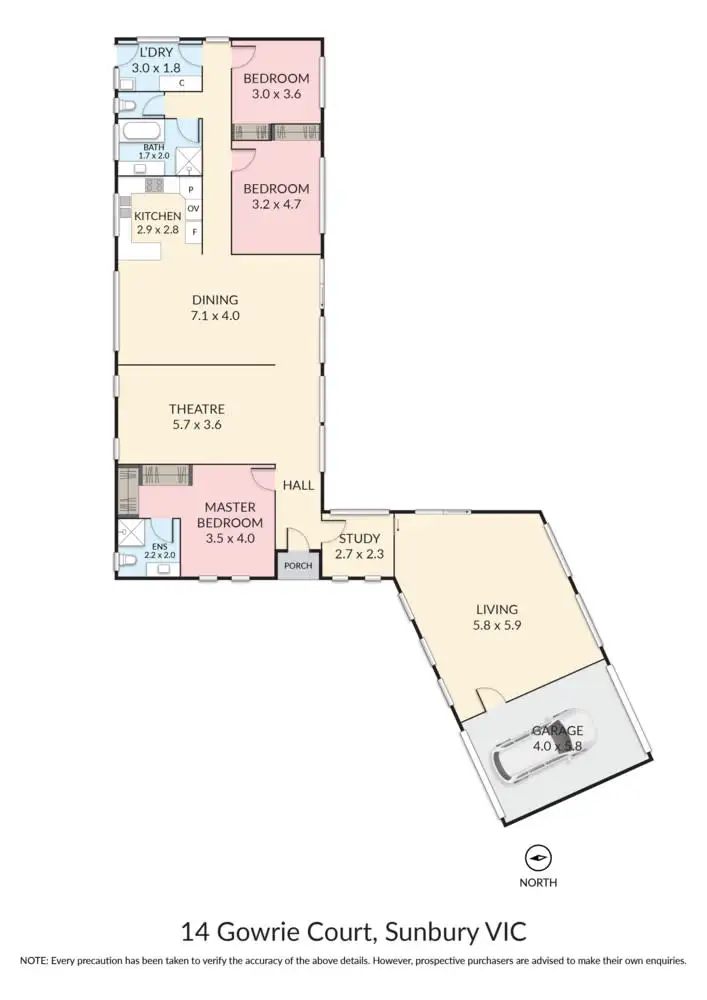 Floorplan of Homely house listing, 14 Gowrie Court, Sunbury VIC 3429