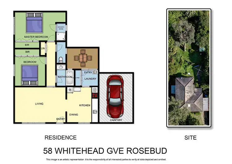 Floorplan of Homely house listing, 58 Whitehead Grove, Rosebud VIC 3939