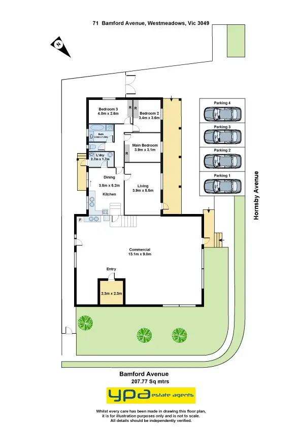 Floorplan of Homely house listing, 71 Bamford Avenue, Westmeadows VIC 3049