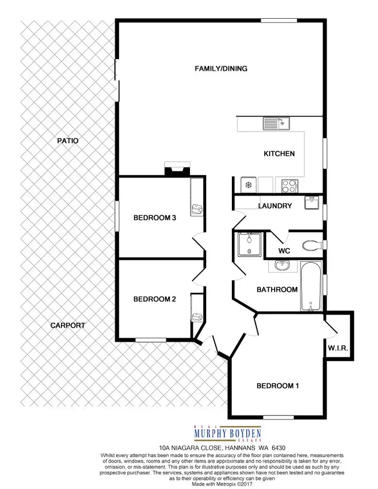 Floorplan of Homely house listing, 10A Niagara Close Hannans, Kalgoorlie WA 6430