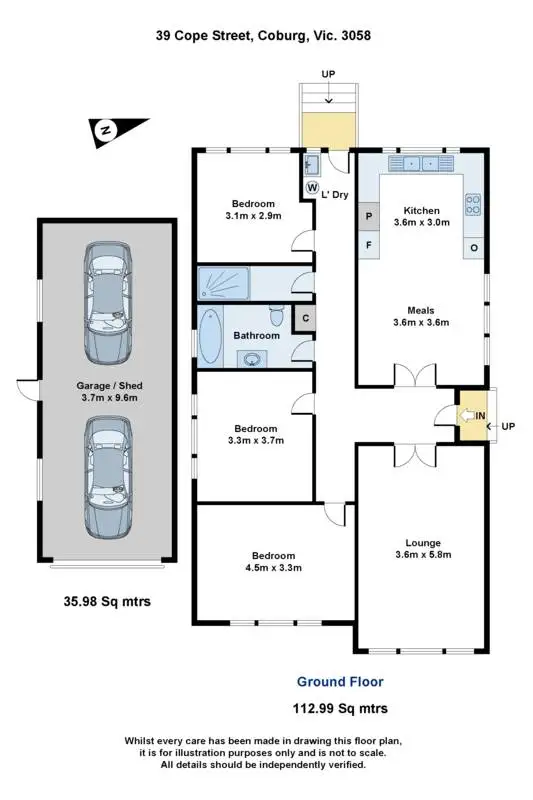 Floorplan of Homely house listing, 39 Cope Street, Coburg VIC 3058