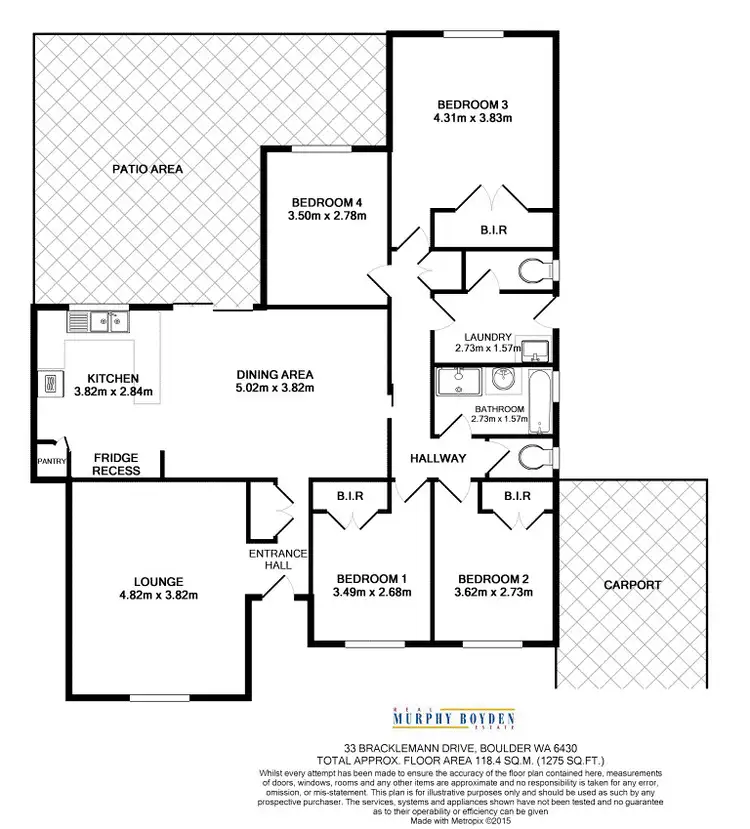 Floorplan of Homely house listing, 33 Bracklemann Dr Fairways, Kalgoorlie WA 6430