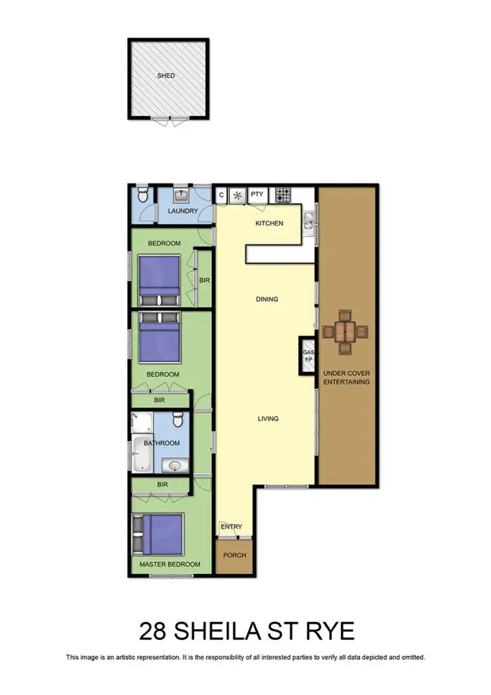 Floorplan of Homely house listing, 28 Sheila Street, Rye VIC 3941