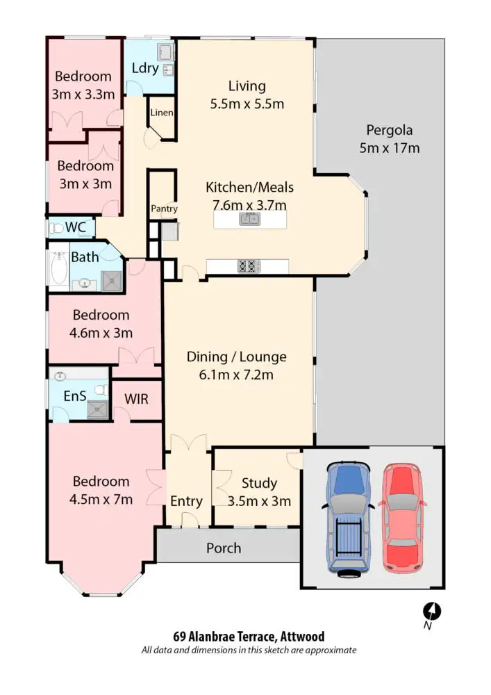 Floorplan of Homely house listing, 69 Alanbrae Terrace, Attwood VIC 3049