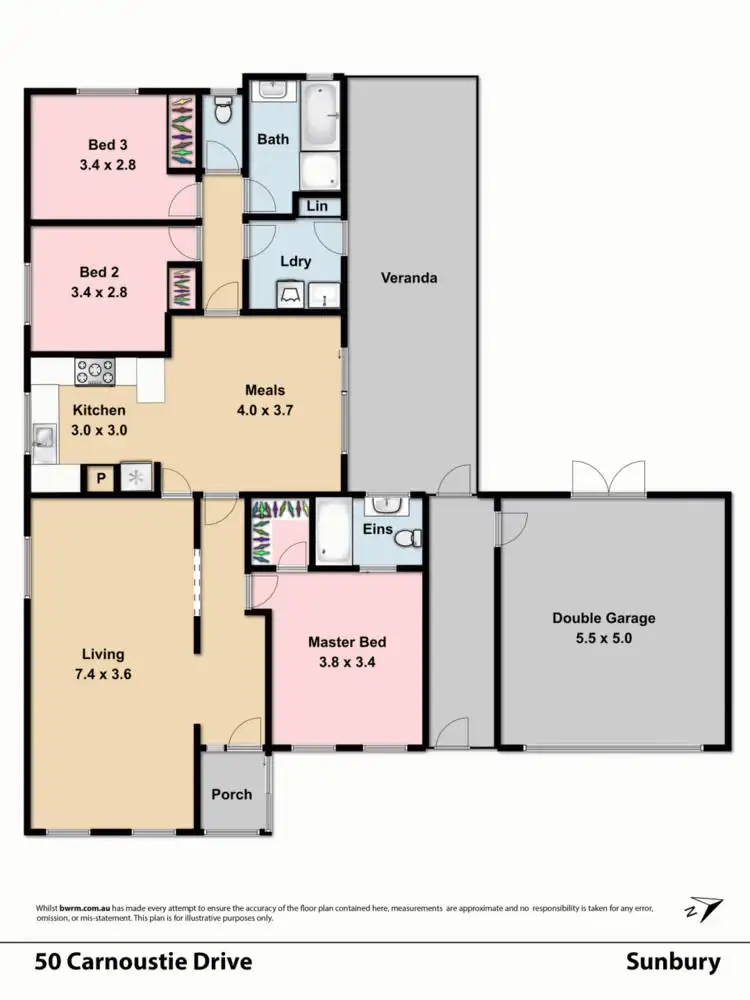 Floorplan of Homely house listing, 50 Carnoustie Drive, Sunbury VIC 3429