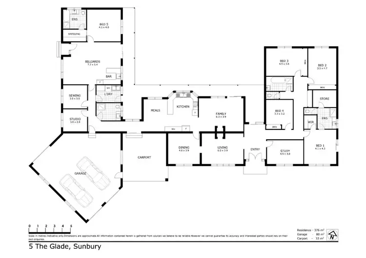 Floorplan of Homely house listing, 5 The Glade, Sunbury VIC 3429