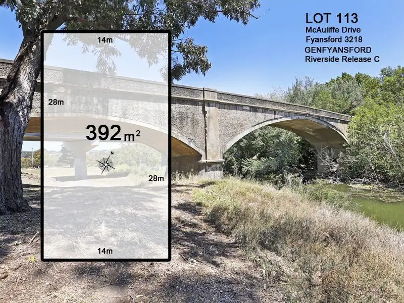 Main view of Homely land listing, Lot 113 McAuliffe Drive, Fyansford VIC 3221