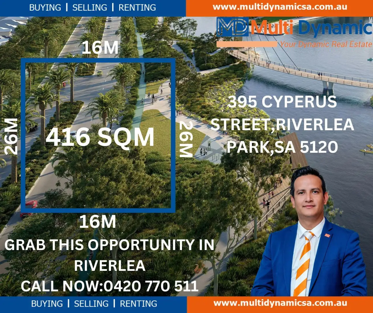 Main view of Homely land listing, 395 Cyperus Street, Buckland Park SA 5120