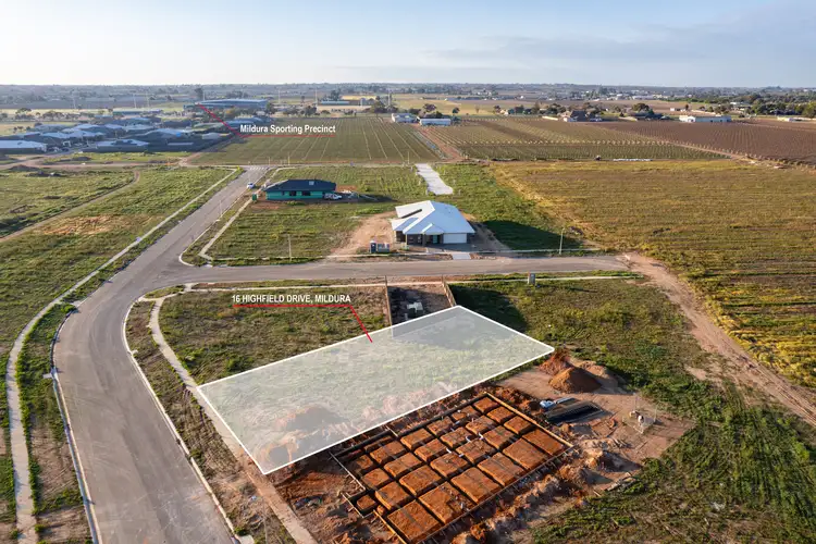 Main view of Homely land listing, 16 Highfield Drive, Mildura VIC 3500