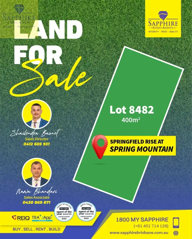 Main view of Homely land listing, LOT 8482, 27 Bethanga Way, Spring Mountain QLD 4300